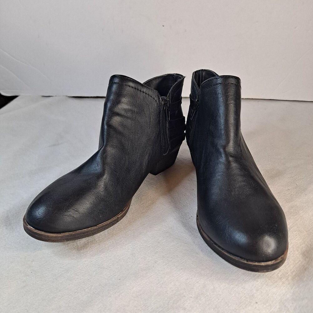 Sugar Twinning Black Boots Womens Size 8.5 M Black Leather/Manmade Upper Western